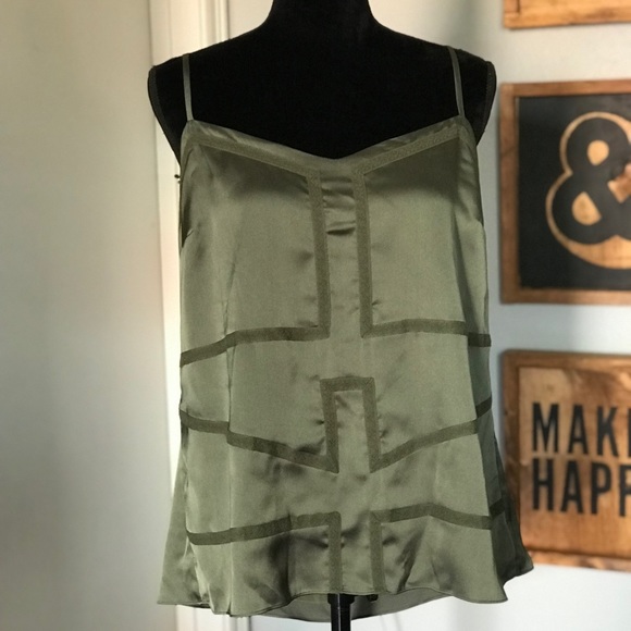 Banana Republic Tops - NWT Banana Republic Lace Trim Camisole Green Large